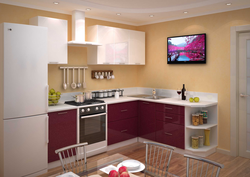 Дизайн двухцветных угловых кухонь