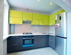 Дизайн Двухцветных Угловых Кухонь