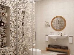 Дизайн ванны мрамор и мозаика