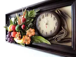 Дизайн часов настенных на кухне фото