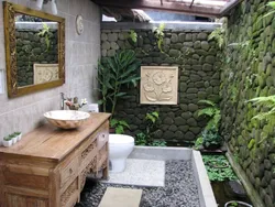 Bathroom design in eco style