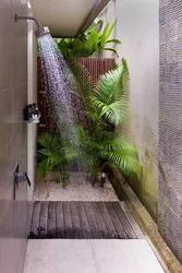 Тропический душ дизайн ванной
