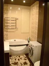 Фото дизайна ванной совмещенной комнаты в панельном доме