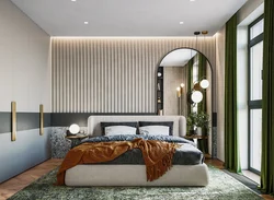 Современный стильный интерьер спальни