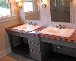Ванная комната дизайн встроенная раковина