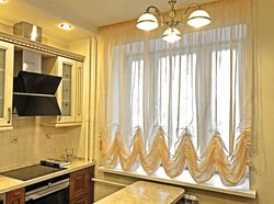 Современный дизайн штор на кухню картинки