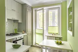 Зеленая кухня 9 м фото