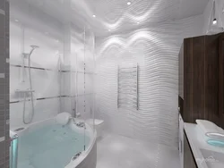 Photo of bathtub with 3D panels