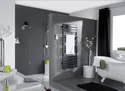 Ванная комната с черными смесителями фото