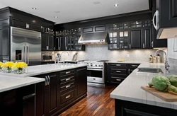 Дизайн кухни фото угловые черные