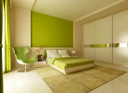 Зеленые Обои Для Спальни Стен В Интерьере