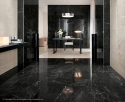 Bathroom design porcelain tiles black