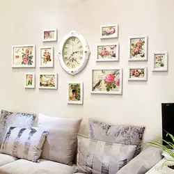 Картины на стене в интерьере гостиной
