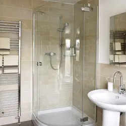 Bathroom design in Khrushchev with a shower tray