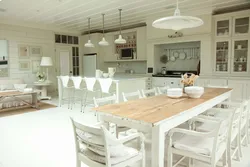 Белая Кухня В Комнате Фото