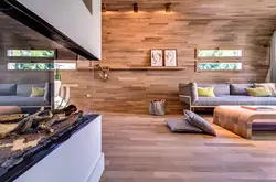 Деревянная стена в квартире дизайн