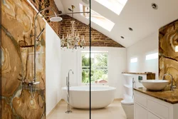 Дизайн ванной комнаты высокий потолок