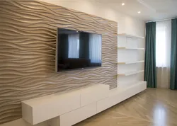 3 д панели для стен в интерьере гостиной