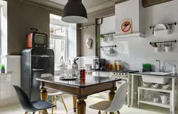 Дизайн интерьера кухни ретро