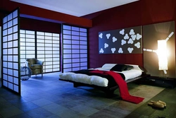 Японский стиль в интерьере спальни