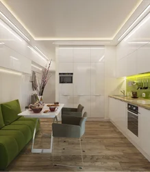 Дизайн студии кухня гостиная 15