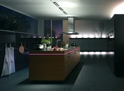 Светодиодный дизайн кухни