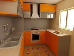 Small kitchen design in light colors photo