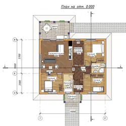 Планировка одноэтажного дома с одной спальней фото