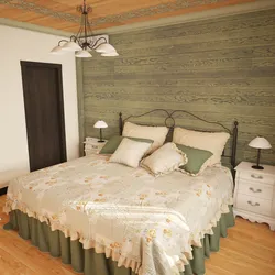 Цвет спальни в деревянном доме фото