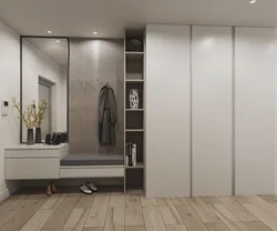 Дизайн прихожей с дверьми в комнаты