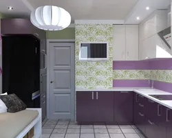 Кухня с вентиляцией в углу дизайн