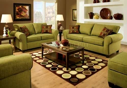 Цвет мягкой мебели в интерьере гостиной