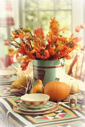 Осенний декор на кухне фото