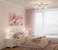Дизайн спальни в светлых тонах со светлой мебелью