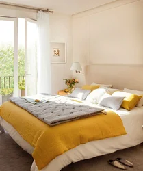 Серо Желтая Спальня Фото