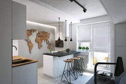 Дизайн квартиры студии 35 кв м с кухней