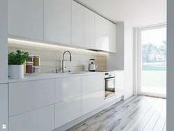 Kitchen design in a modern minimalist style