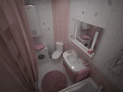 Photo of a bathroom with toilet and washing machine design