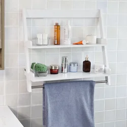 DIY bathroom shelves photo