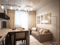 Interior of a small kitchen living room in the house