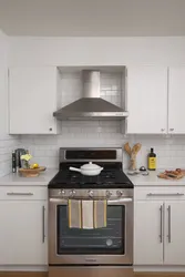 Дизайн кухни над плитой без вытяжки