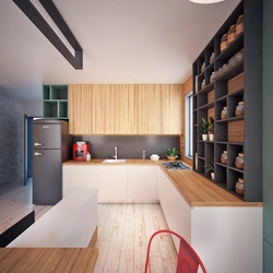 Дизайн кухни студии 30 кв фото