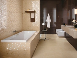 Дизайн ванны с частичной плиткой