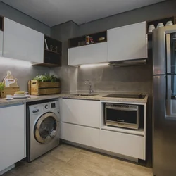 Дизайн маленькой кухни если есть стиральная машина фото