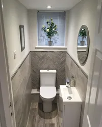 Туалет И Ванная В Одном Стиле Раздельные Дизайн С Плиткой