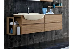 Bathroom sink design with cabinet