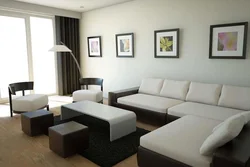 Два дивана в интерьере маленькой гостиной
