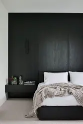 Спальни фото черные стены