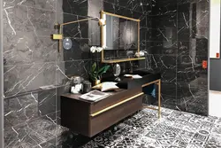 Bathroom black marble photo