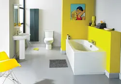 Ванна бело желтая дизайн